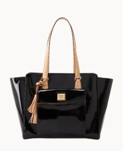 Patent East West Shopper Black -Dooney & Bourke B2169G PTBLSVNA 2