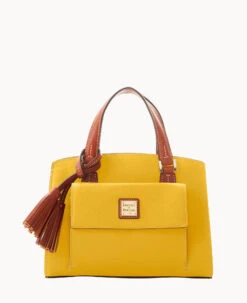 Pebble Grain Small Satchel Bone 39 Pebble Grain Small Satchel Bone -Dooney & Bourke B2170G AWMTPATN