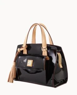 Patent Small Satchel Black 22 Patent Small Satchel Black -Dooney & Bourke B2170G PTBLSVNA ALT1 1