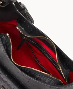 Ostrich Small Hobo Black -Dooney & Bourke B2172G OTBLPABL ALT2