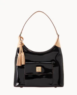 Patent Hobo Black -Dooney & Bourke B2172G PTBLSVNA 2