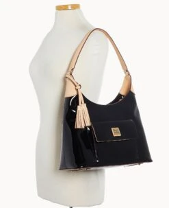 Patent Hobo Black -Dooney & Bourke B2172G PTBLSVNA ALT4 1