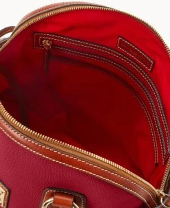Pebble Grain Domed Satchel Wine 22 Pebble Grain Domed Satchel Wine -Dooney & Bourke B2217G AWWNPATN ALT2