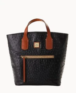 Ostrich Darla Shopper Black 15 Ostrich Darla Shopper Black -Dooney & Bourke B2229G OTBLPAKR 1
