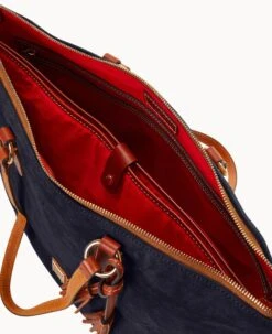 Suede Career Tote Navy -Dooney & Bourke B2258G SUNVPATN ALT2 1