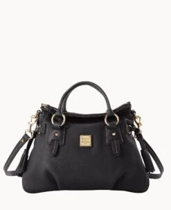 Pebble Grain Stanwich Satchel Black Black -Dooney & Bourke B2275G AWBLPABL 1