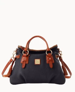 Pebble Grain Stanwich Satchel Black Black -Dooney & Bourke B2275G AWBLPATN