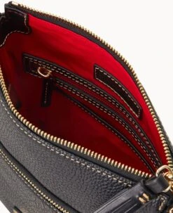 Pebble Grain Small Tassel Crossbody Black Black -Dooney & Bourke B2276G AWBLPABL ALT2 1