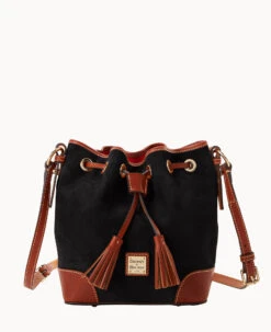 Suede Crossbody Drawstring Honey -Dooney & Bourke B2280G SUBLPATN