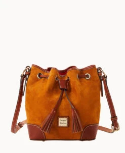 Suede Crossbody Drawstring Honey -Dooney & Bourke B2280G SUHNPATN 2
