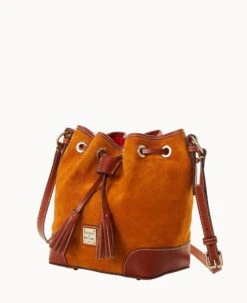 Suede Crossbody Drawstring Honey -Dooney & Bourke B2280G SUHNPATN ALT1 1