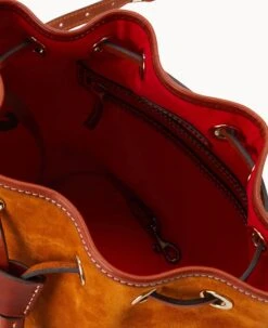 Suede Crossbody Drawstring Honey -Dooney & Bourke B2280G SUHNPATN ALT2 1