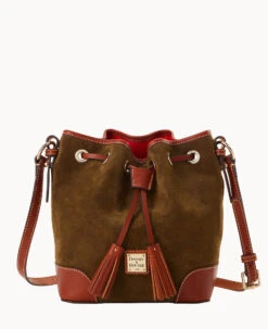 Suede Crossbody Drawstring Honey -Dooney & Bourke B2280G SUOLPATN