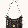 DB75 Multi Large Shoulder Bag Black