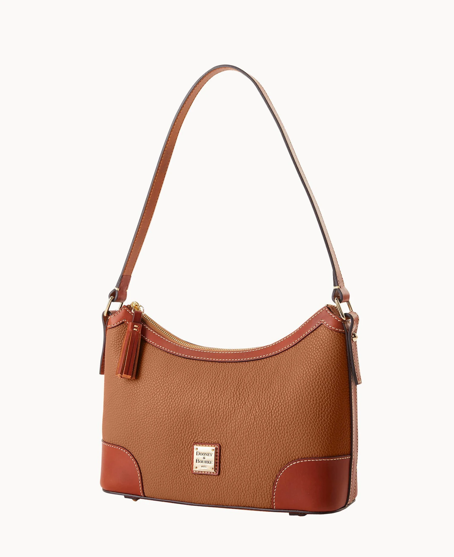 Pebble Grain Large Shoulder Bag Caramel 7 Pebble Grain Large Shoulder Bag Caramel - Image 7