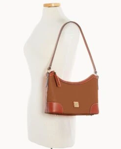 Pebble Grain Large Shoulder Bag Caramel 19 Pebble Grain Large Shoulder Bag Caramel -Dooney & Bourke B2289G AWCAPATN ALT4