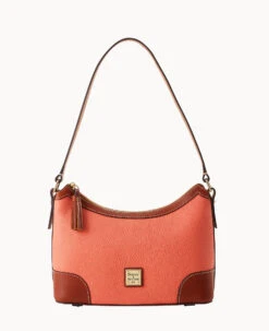 Pebble Grain Large Shoulder Bag Caramel 28 Pebble Grain Large Shoulder Bag Caramel -Dooney & Bourke B2289G AWCRPATN