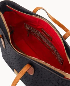 Ostrich Tote Black -Dooney & Bourke B2320G OTBLPAKR ALT2