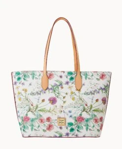 Botanical Collection Large Tote White -Dooney & Bourke B2321G BZWHSVNA 1