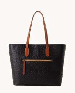Ostrich Large Tote Black -Dooney & Bourke B2321G OTBLPAKR ALT3 1