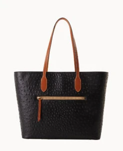 Ostrich Large Tote Black -Dooney & Bourke B2321G OTBLPAKR ALT3