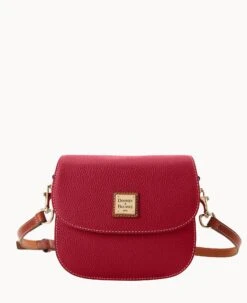 Pebble Grain Saddle Bag Wine 25 Pebble Grain Saddle Bag Wine -Dooney & Bourke B2323G AWWNPATN 1