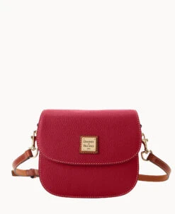 Pebble Grain Saddle Bag Wine