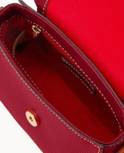Pebble Grain Saddle Bag Wine 27 Pebble Grain Saddle Bag Wine -Dooney & Bourke B2323G AWWNPATN ALT2 1