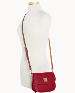 Pebble Grain Saddle Bag Wine 24 Pebble Grain Saddle Bag Wine -Dooney & Bourke B2323G AWWNPATN ALT4