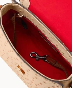 Ostrich Saddle Bag Sand -Dooney & Bourke B2323G OTSDPAKR ALT2 1