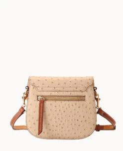 Ostrich Saddle Bag Sand -Dooney & Bourke B2323G OTSDPAKR ALT3
