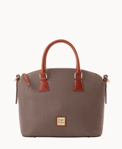 Pebble Grain Domed Satchel Olive 36 Pebble Grain Domed Satchel Olive -Dooney & Bourke B2327G AWELPATN