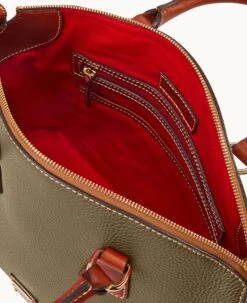 Pebble Grain Domed Satchel Olive 27 Pebble Grain Domed Satchel Olive -Dooney & Bourke B2327G AWOLPATN ALT2 1