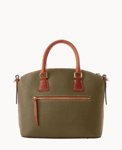 Pebble Grain Domed Satchel Olive 28 Pebble Grain Domed Satchel Olive -Dooney & Bourke B2327G AWOLPATN ALT3 1