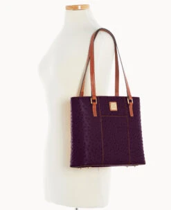 Ostrich Small Lexington Plum Wine -Dooney & Bourke B2342G OTXPPATN ALT4