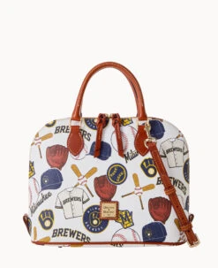 MLB Brewers Zip Zip Satchel BREWERS