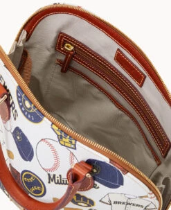 MLB Brewers Zip Zip Satchel BREWERS -Dooney & Bourke B2343G QUMWPATNBRWS ALT2