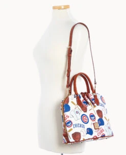 MLB Cubs Zip Zip Satchel CUBS -Dooney & Bourke B2343G QUMWPATNCUBS ALT4