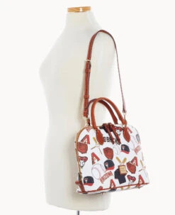 MLB Diamondbacks Zip Zip Satchel DIAMONDBACKS 12 MLB Diamondbacks Zip Zip Satchel DIAMONDBACKS -Dooney & Bourke B2343G QUMWPATNDBAK ALT4