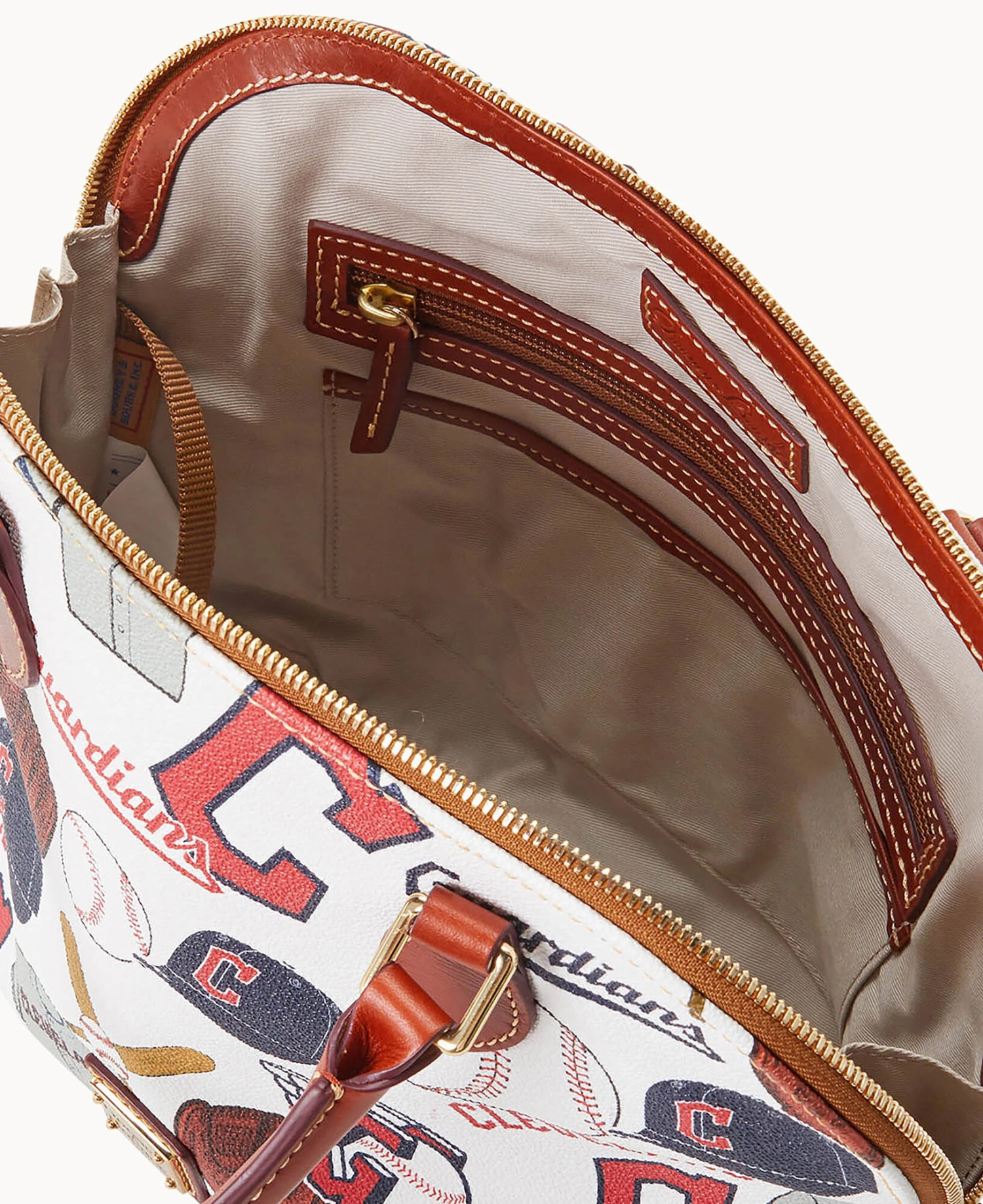 MLB Guardians Zip Zip Satchel GUARDIANS 3 MLB Guardians Zip Zip Satchel GUARDIANS - Image 3