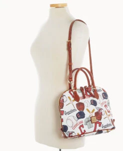 MLB Guardians Zip Zip Satchel GUARDIANS 12 MLB Guardians Zip Zip Satchel GUARDIANS -Dooney & Bourke B2343G QUMWPATNGUAR ALT4