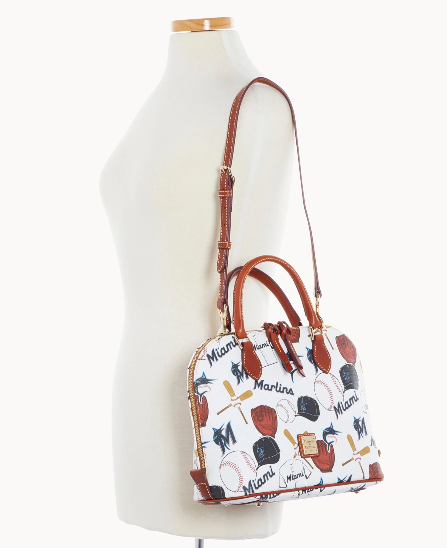 MLB Marlins Zip Zip Satchel MARLINS 8 MLB Marlins Zip Zip Satchel MARLINS - Image 8