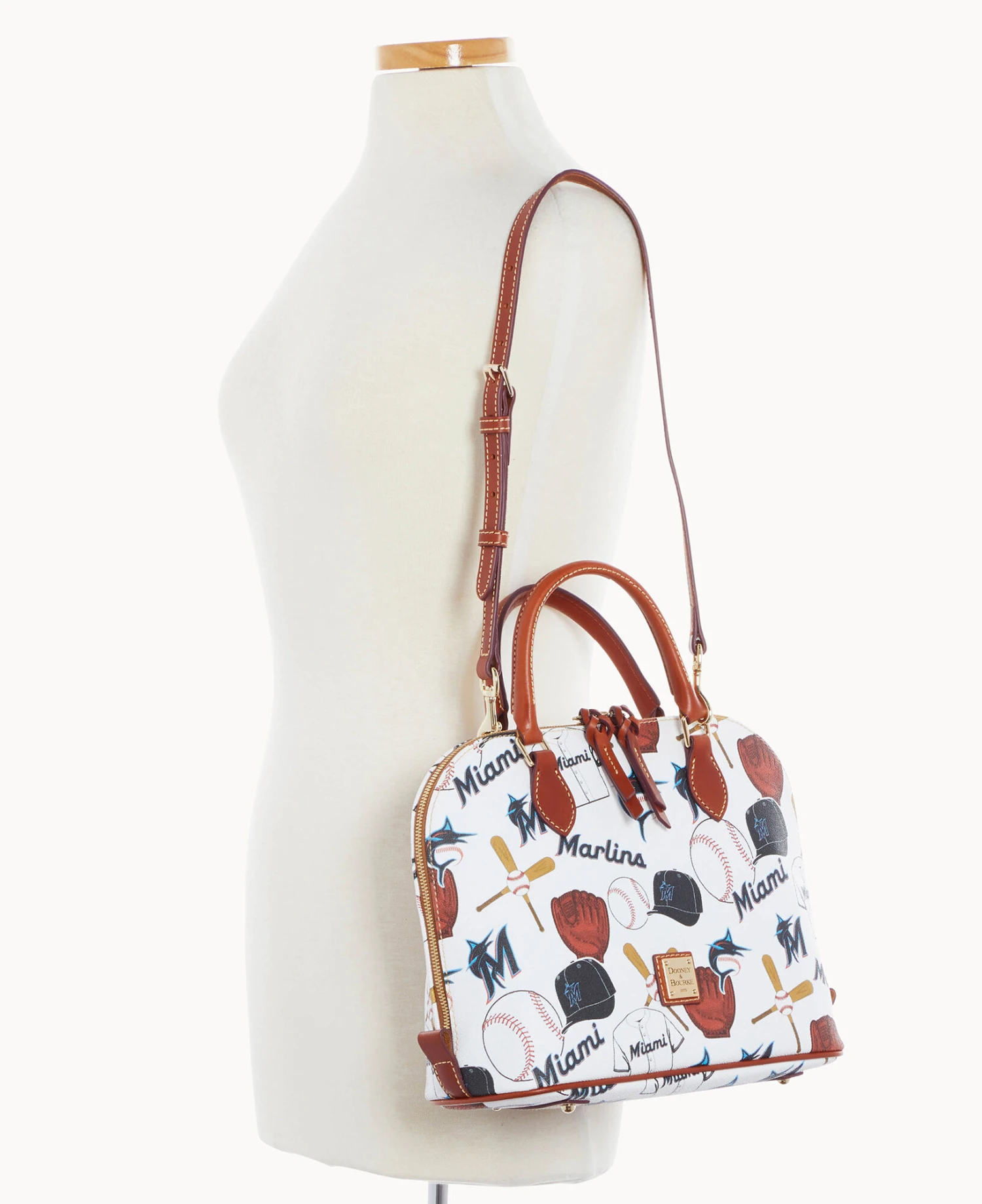 MLB Marlins Zip Zip Satchel MARLINS 4 MLB Marlins Zip Zip Satchel MARLINS - Image 4