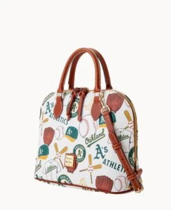 MLB Athletics Zip Zip Satchel ATHLETICS 14 MLB Athletics Zip Zip Satchel ATHLETICS -Dooney & Bourke B2343G QUMWPATNOAKA ALT1 1