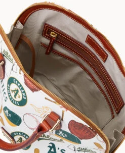 MLB Athletics Zip Zip Satchel ATHLETICS 11 MLB Athletics Zip Zip Satchel ATHLETICS -Dooney & Bourke B2343G QUMWPATNOAKA ALT2