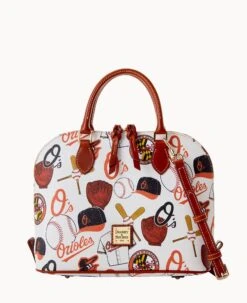 MLB Orioles Zip Zip Satchel ORIOLES 13 MLB Orioles Zip Zip Satchel ORIOLES -Dooney & Bourke B2343G QUMWPATNORLS 1