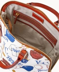 MLB Royals Zip Zip Satchel ROYALS 16 MLB Royals Zip Zip Satchel ROYALS -Dooney & Bourke B2343G QUMWPATNRYLS ALT2 1