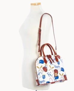 MLB Royals Zip Zip Satchel ROYALS 13 MLB Royals Zip Zip Satchel ROYALS -Dooney & Bourke B2343G QUMWPATNRYLS ALT4
