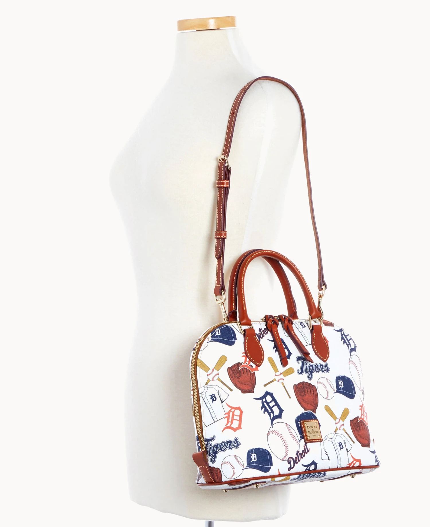 MLB Tigers Zip Zip Satchel TIGERS 4 MLB Tigers Zip Zip Satchel TIGERS - Image 4