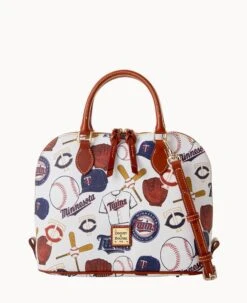 MLB Twins Zip Zip Satchel TWINS 13 MLB Twins Zip Zip Satchel TWINS -Dooney & Bourke B2343G QUMWPATNTWNS 1